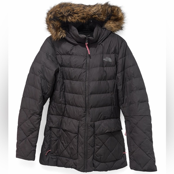 The North Face Women’s Down Puffer Jacket Faux Fur Hood Ski Coat Size M - Picture 1 of 13